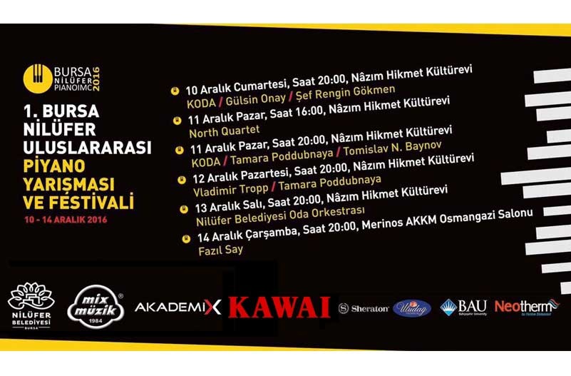 1. Bursa Nilüfer Uluslararası Piyano Yarışması ve Festivali