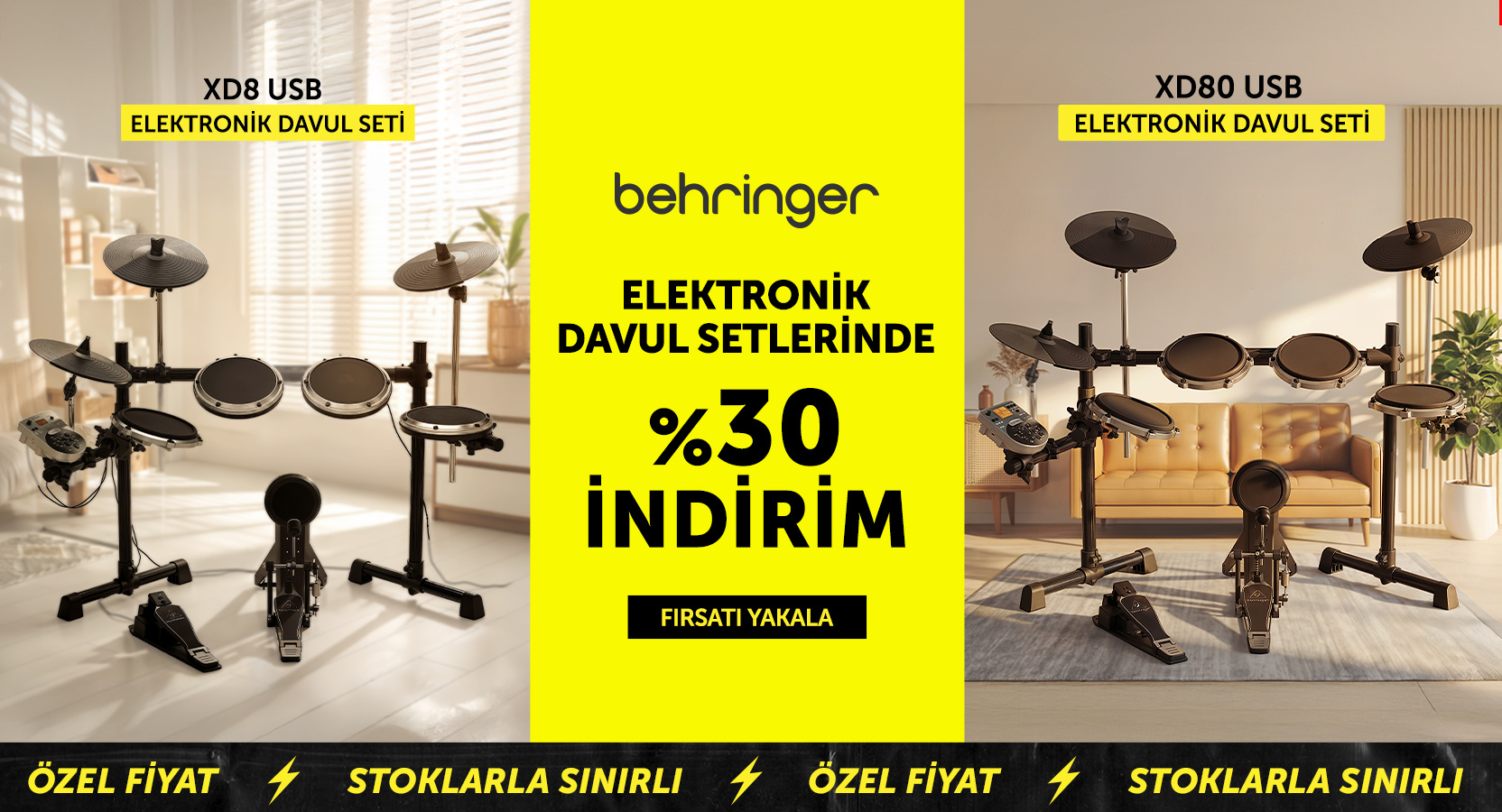 Behringer Elektronik Davul Setleri Kaçmaz Fiyata!