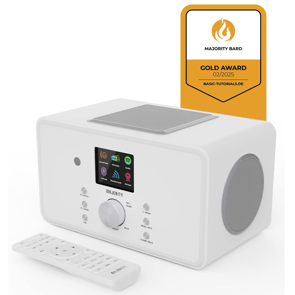 MAJORITY Bard Radyo Bluetooth Hoparlör Beyaz (Wifi)