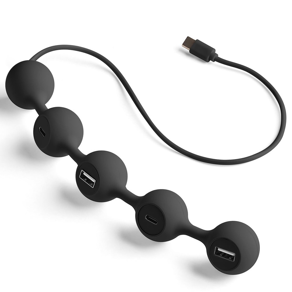 LEXON Peas Hub C USB Çoğaltıcı Siyah
