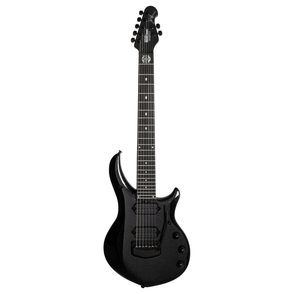 Music Man Majesty 7 Telli Abanoz Klavye Siyah Aksam Black Frosting Elektro Gitar