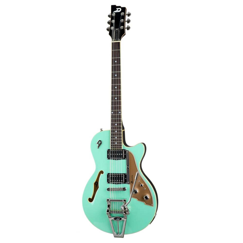 Duesenberg Starplayer TV Semi-Hollow HB P90 Surf Green Case Dahil Elektro Gitar