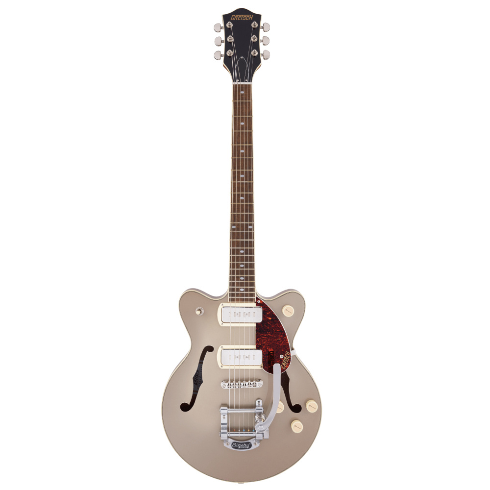 Gretsch G2655T-P90 Streamliner Center Block Jr. Double-Cut P90 w/BigsbyLaurel Klavye Two-Tone Sahara Metallic and Vintage Mahogany Stain Elektro Gitar