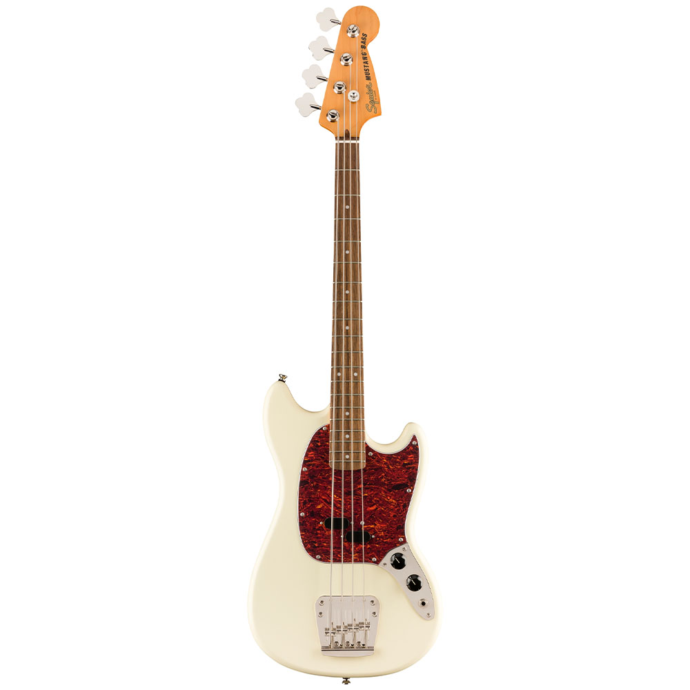 Squier Classic Vibe '60s Mustang Bass Laurel Fingerboard Olympic White Bas Gitar