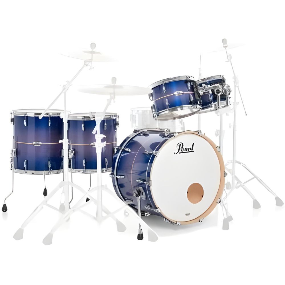 PEARL PMX925XSP/C764 Kraliyet Mavisi Patlama Çizgili 5 Parça (22B/10T/12T/14F/16F) Akustik Davul Seti