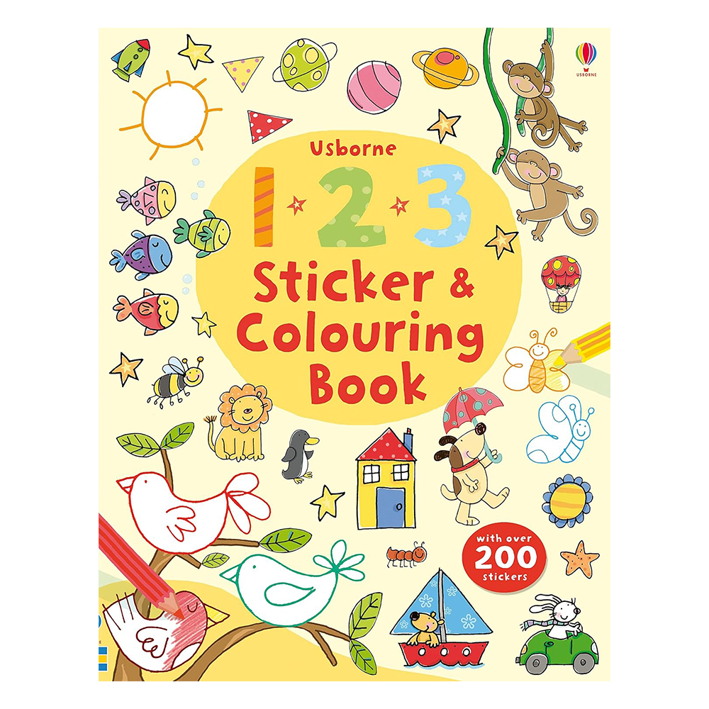 123 Sticker And Colouring Book