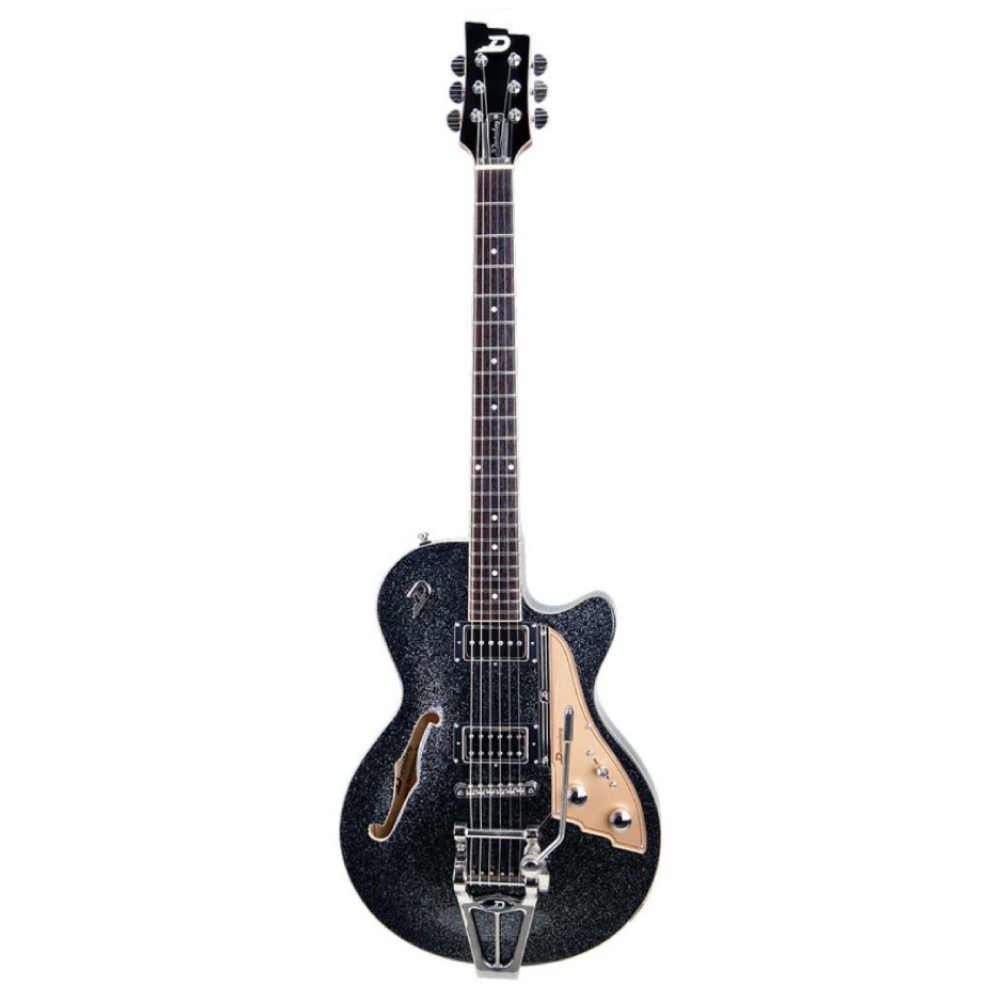 Duesenberg Starplayer TV Semi-Hollow HB P90 Black-Sparkle Case Dahil Elektro Gitar