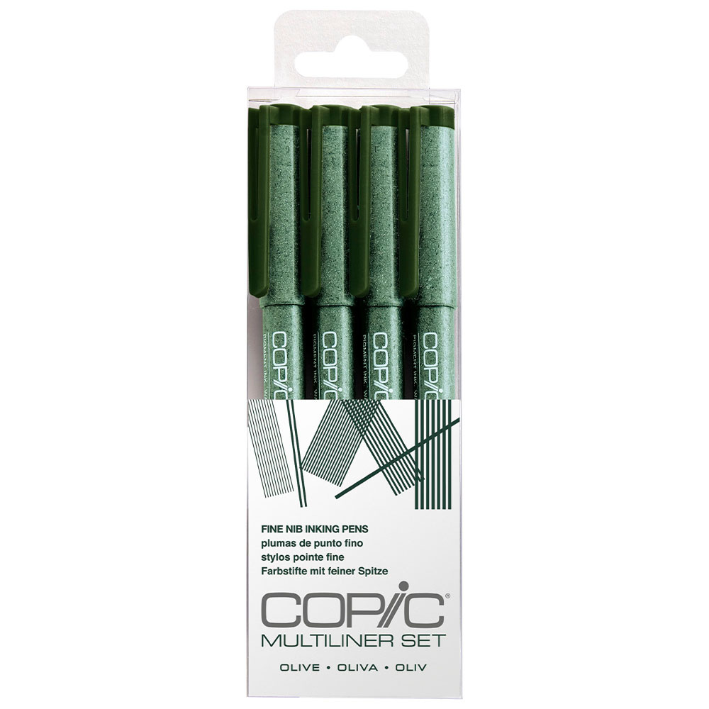 COPIC Multiliner Olive Kalem Seti (0,05, 0,1, 0,3, 0,5)