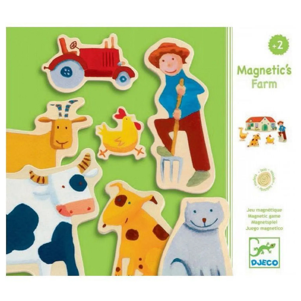 DJECO Mıknatıslı Oyunlar Wooden Farm Magnets