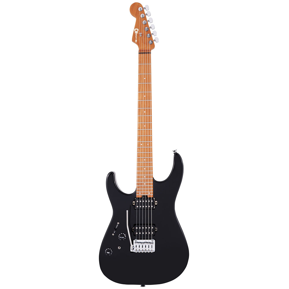 Charvel Pro-Mod DK24 HH 2PT CM LH Karamelize Akçaağaç Klavye Gloss Black Solak Elektro Gitar