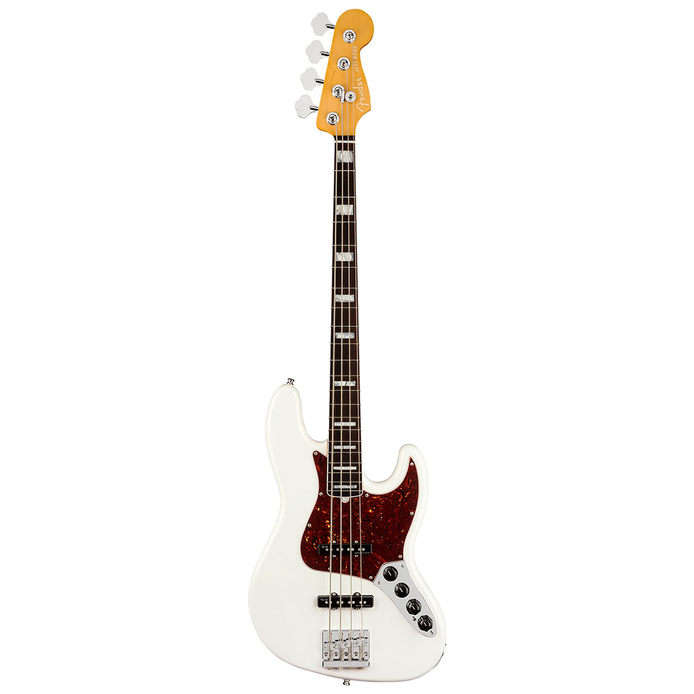 Fender American Ultra Jazz Bass Gülağacı Klavye Arctic Pearl Bas Gitar