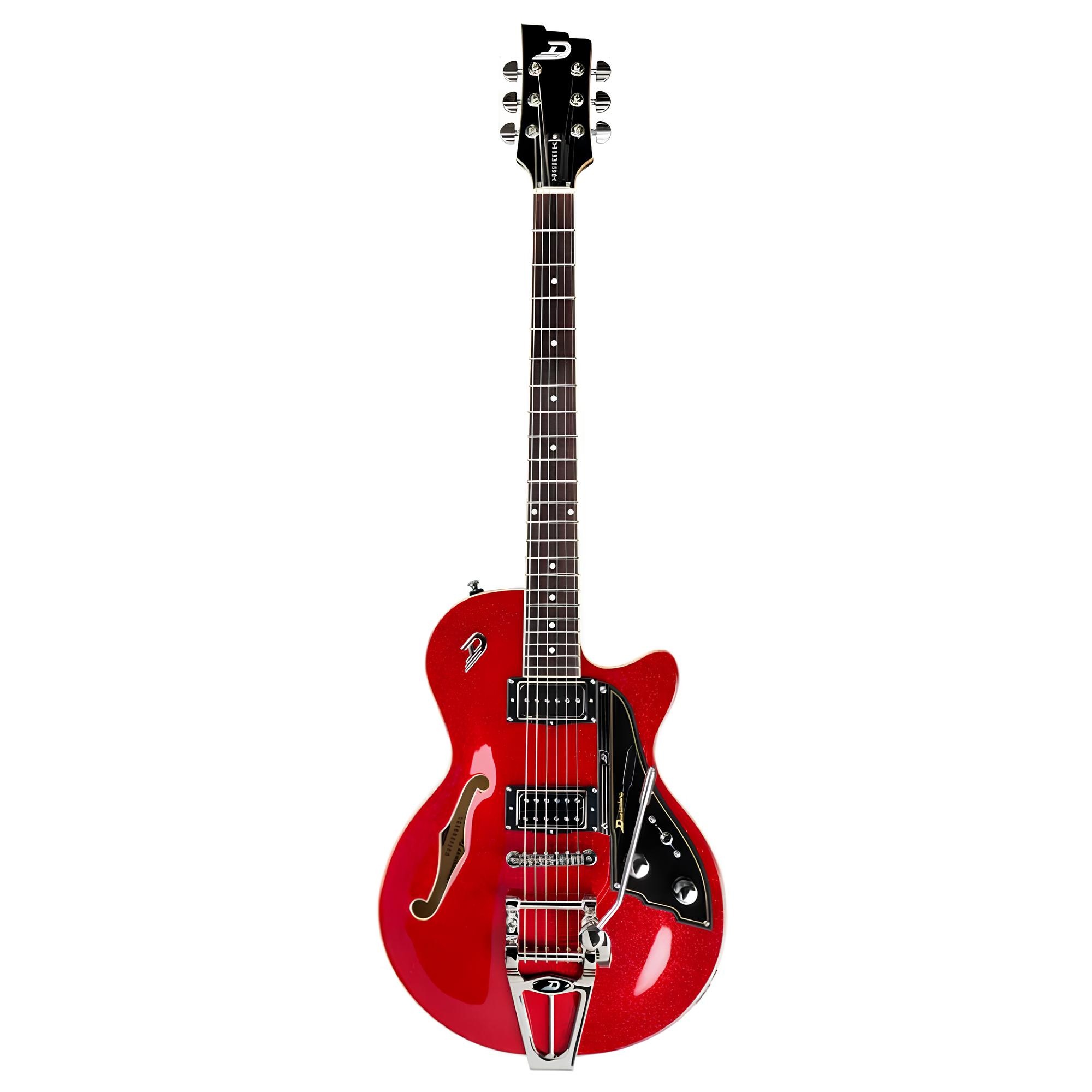 Duesenberg Starplayer TV Semi-Hollow HB P90 Red-Sparkle Case Dahil Elektro Gitar