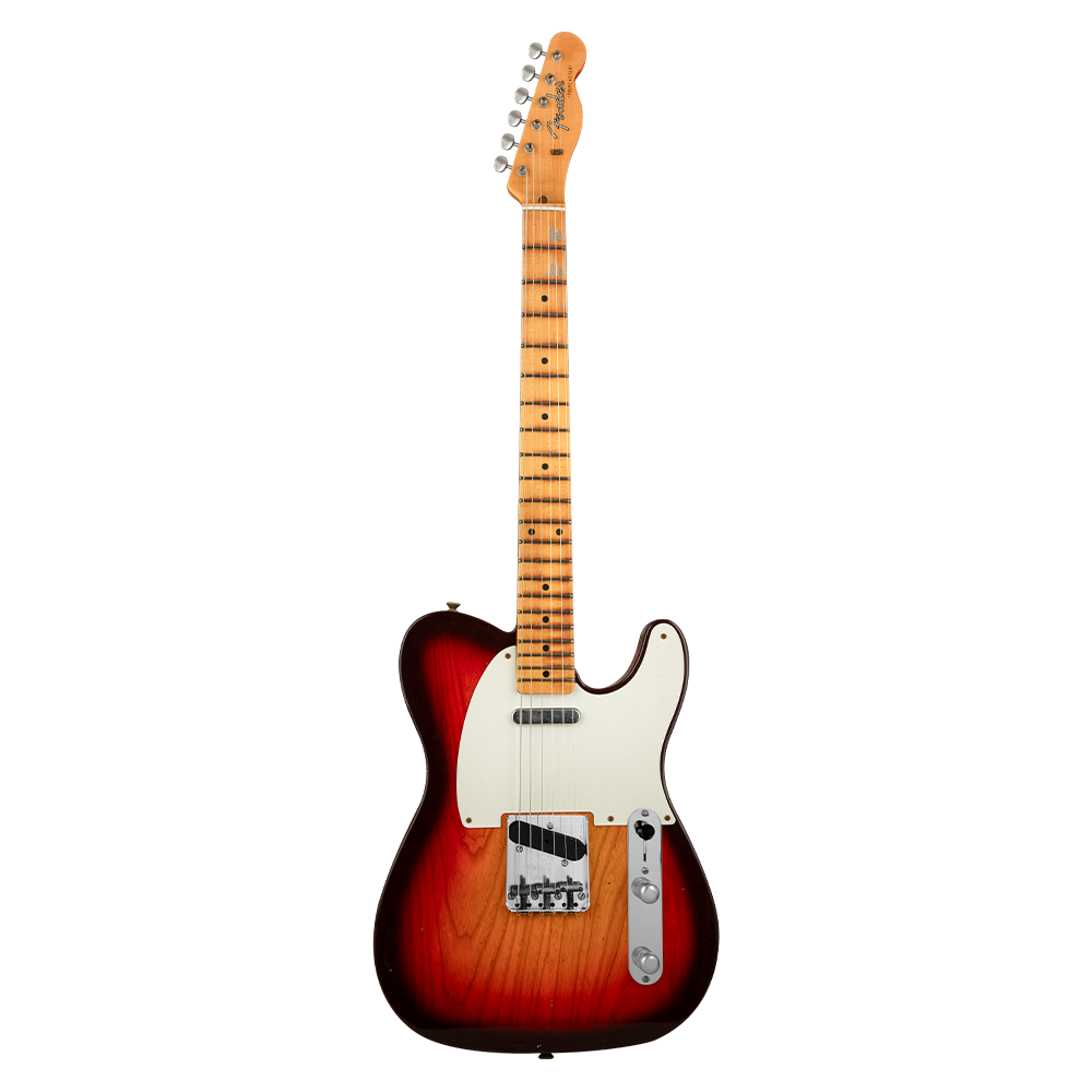 Fender Custom Shop B2 1958 Telecaster Journeyman Relic Wide Fade 3 Ton Sunburst Elektro Gitar
