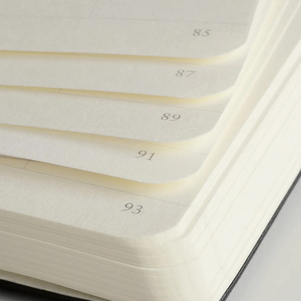 LEUCHTTURM Cep Boy (A6) Not Defteri, Çizgili, Kırmızı, Kumaş Sert Kapak