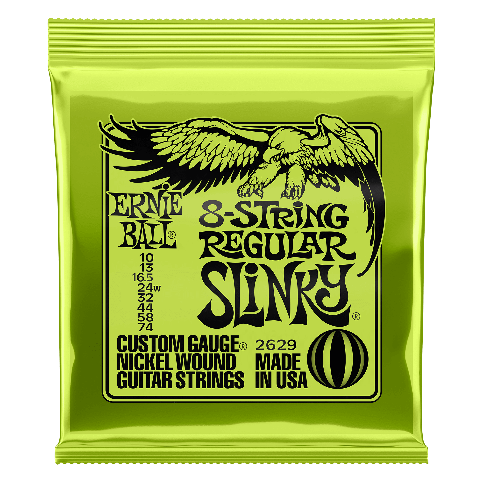 Ernie Ball P02629 Regular Slinky 10-74 8 Telli Takım Tel