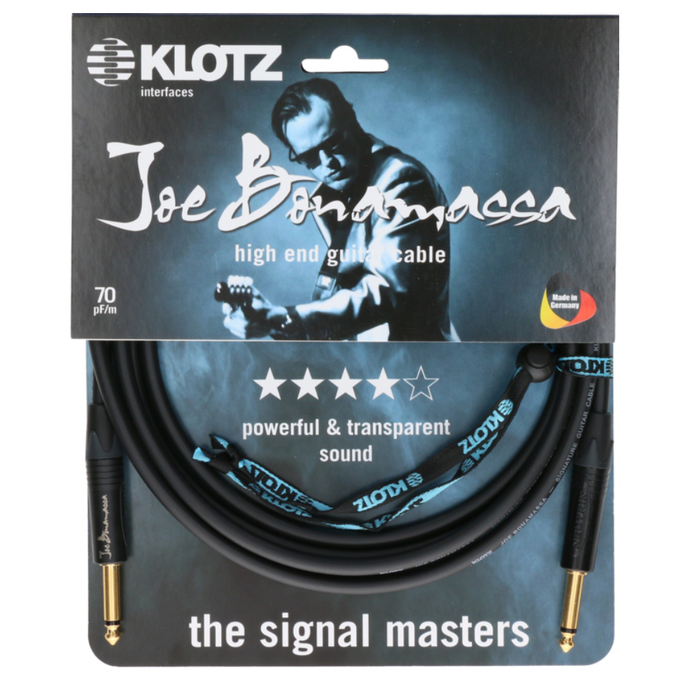 Klotz Joe Bonamassa Neutrik Uçlu 3 Metre Enstürman Kablosu