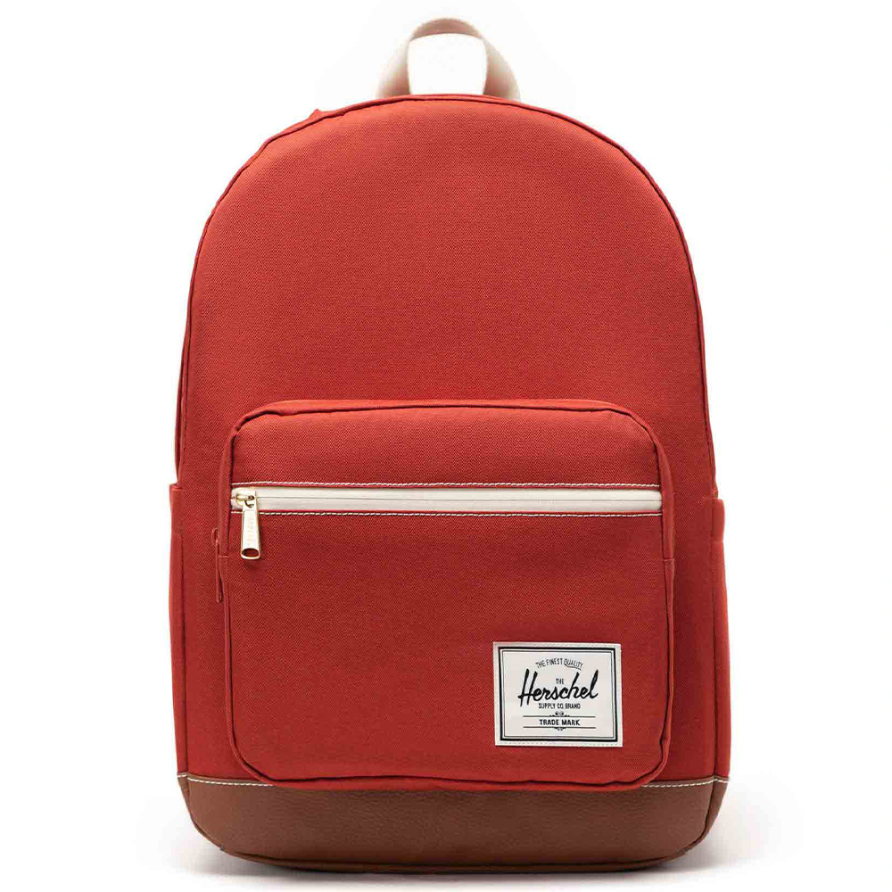 HERSCHEL Pop Quiz Backpack Red Ochre/Tan/White Stitch Çanta