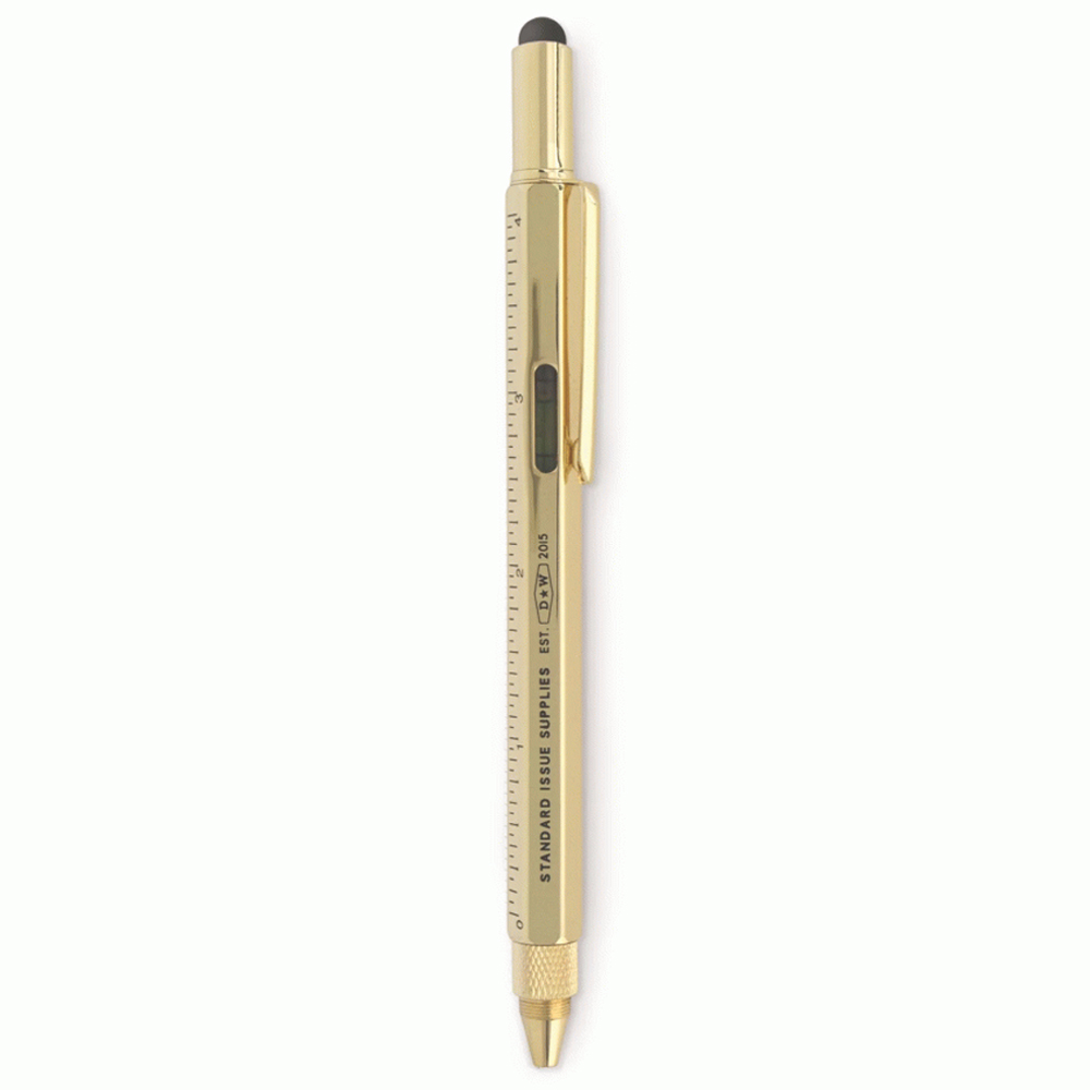 GENTLEMEN'S HARDWARE Çok Fonksiyonlu Tükenmez Kalem Gold