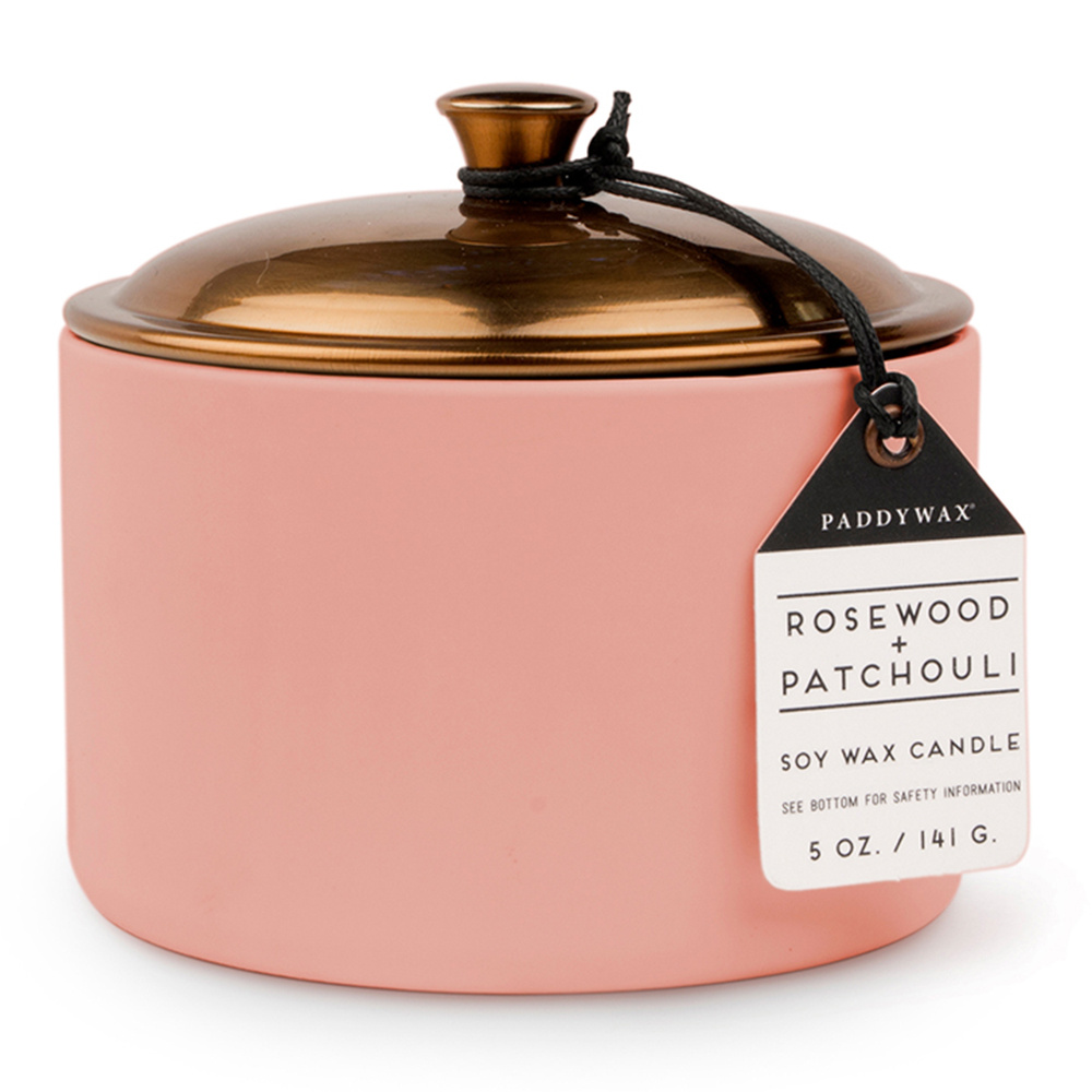 PADDYWAX Bakır Kapaklı Mat Seramik Mum Pembe 141gr