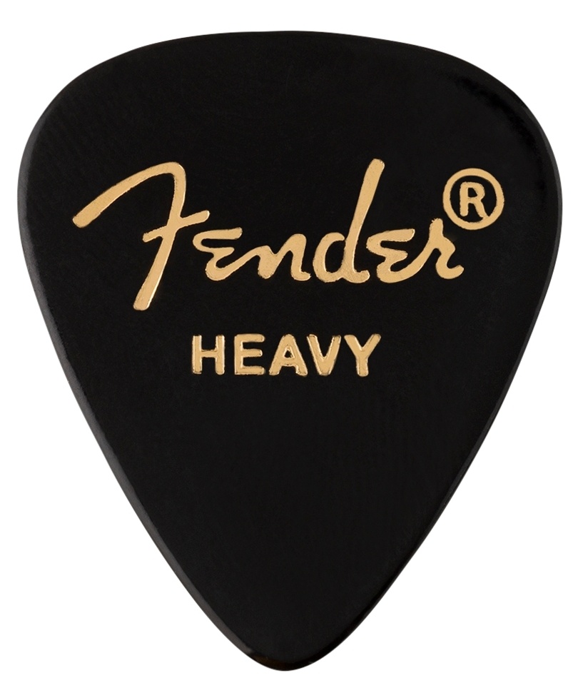 Fender 351 Shape Premium Picks Heavy Siyah (12'li Paket)