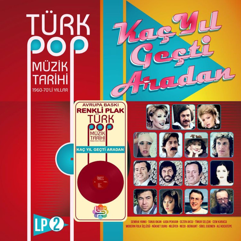 Türk Pop Müzik Tarihi 1960-70'lı Yıllar / LP Vol.2 (Renkli Plak)