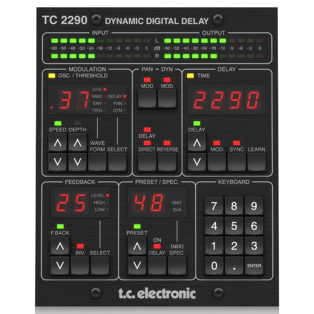TC Electronic TC2290-DT Dinamik Delay Plug-In  Masa Üstü Kontrol Arayüzü