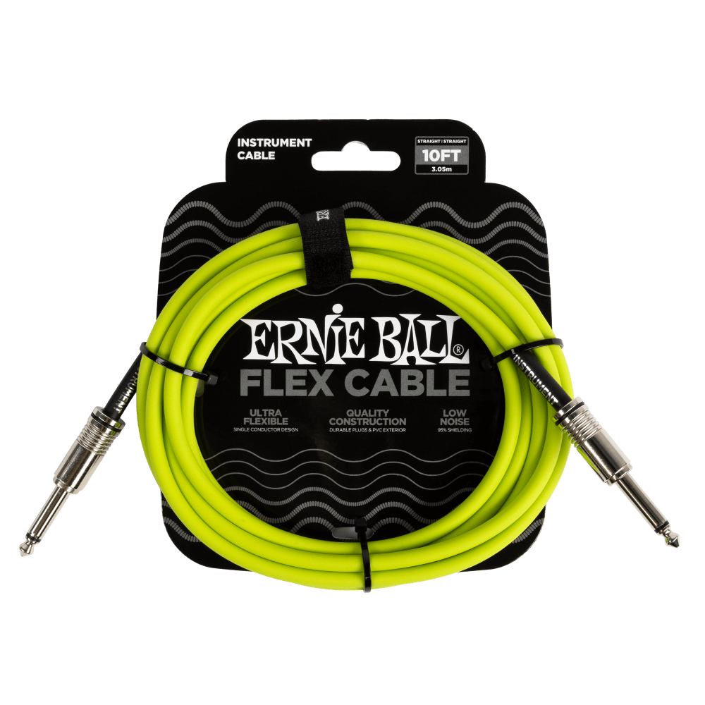 ERNIE BALL P06414 Flex Enstrüman Kablosu 10ft-Yeşil