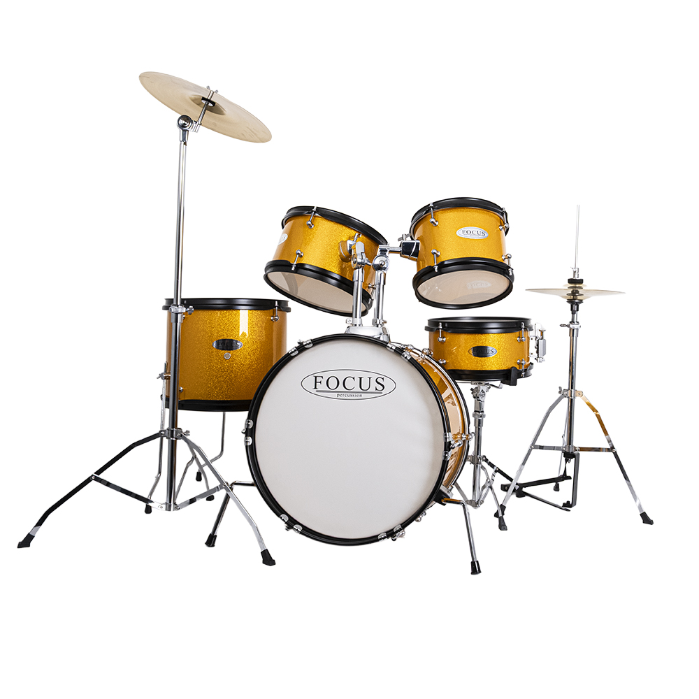 FOCUS FCJ1049A-OR 4 Parça (14B/8T/10T/12F/10S) Turuncu Akustik Çocuk Davulu
