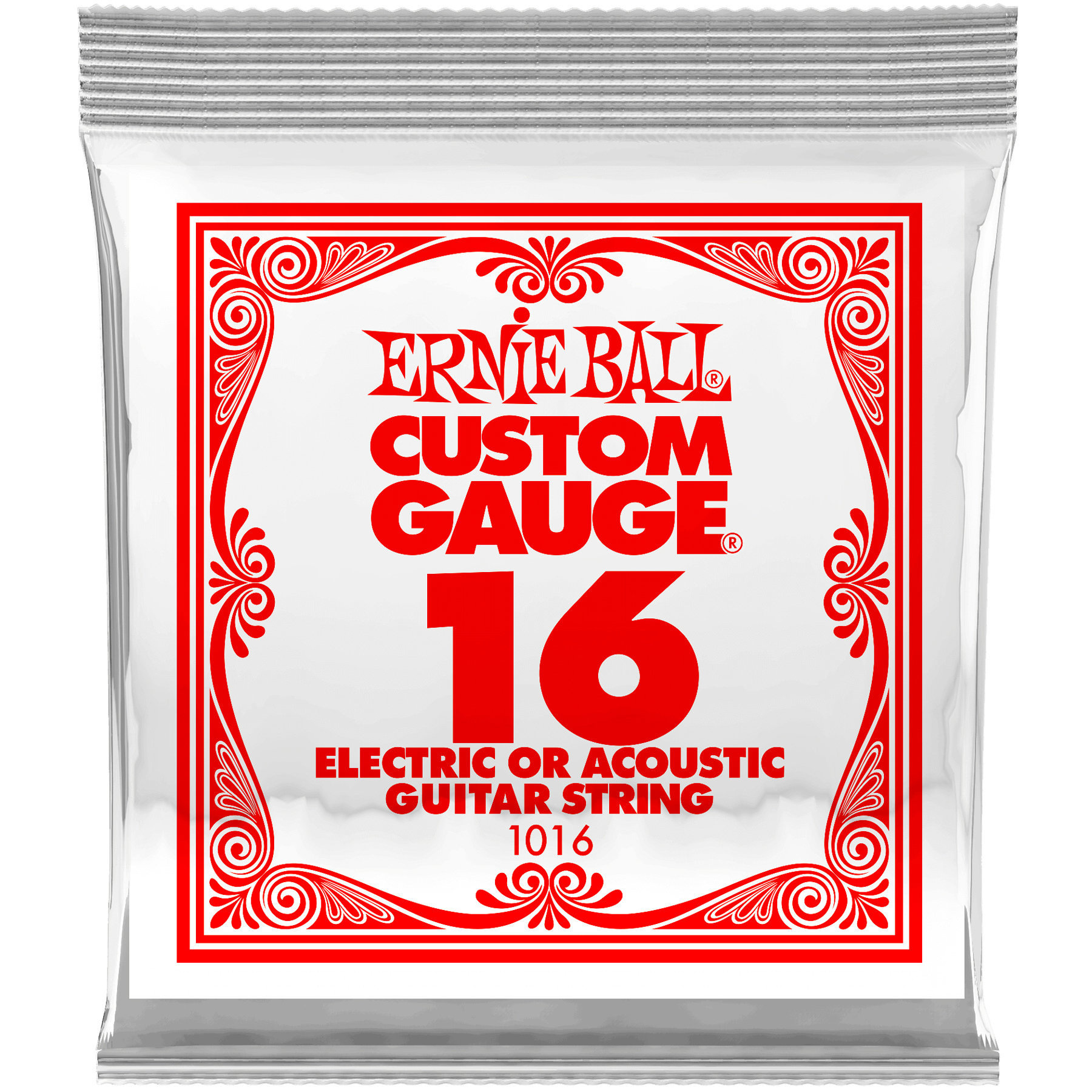 Ernie Ball P01016 .016 Steel Plain Tek Tel
