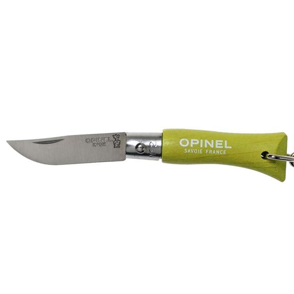 OPINEL No 02 Anahtarlıklı Paslanmaz Çelik Çakı (Açık Yeşil)