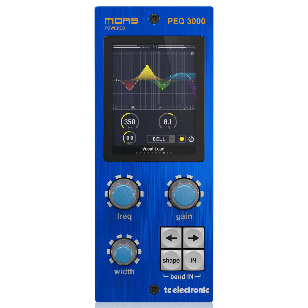 TC ELECTRONIC PEQ 3000-DT Midas Parametrik EQ Plug-In Hardware Kontrol Arayüzü