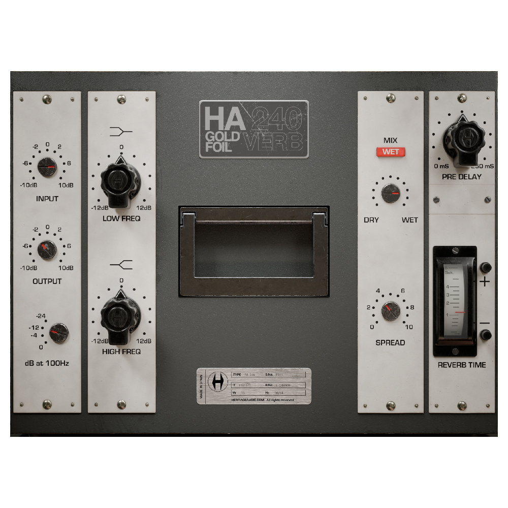 HERITAGE AUDIO HA240 Gold Foil Verb Plugin