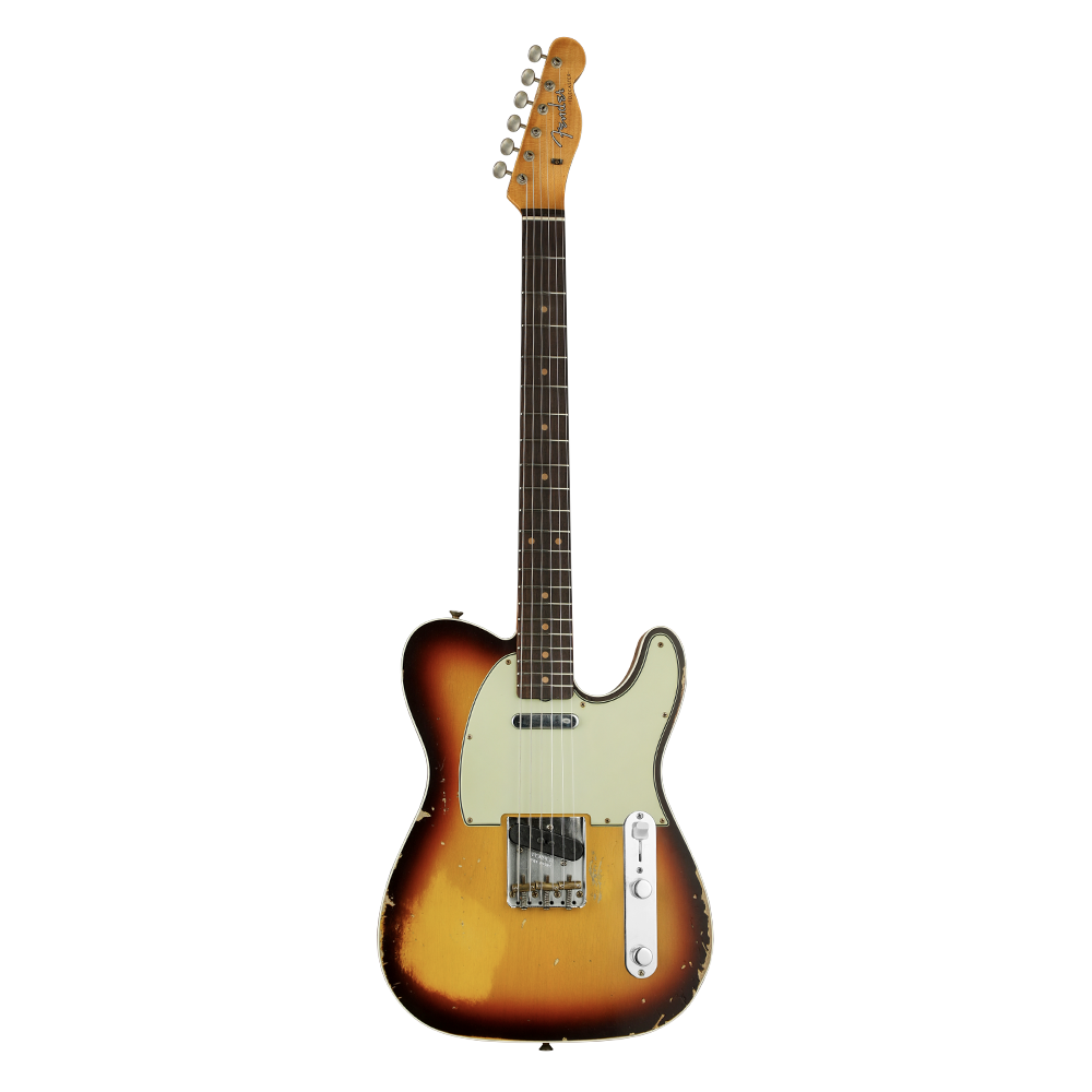 Fender Custom Shop LTD 1960 Telecaster Custom Heavy Relic Chocolate 3 Ton Sunburst Elektro Gitar