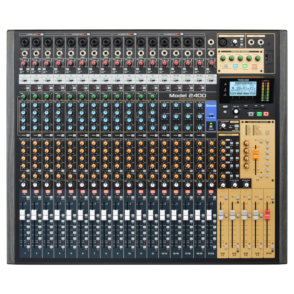 TASCAM MODEL 2400 Kayıt Konsolu ve Canlı Müzik Mikseri