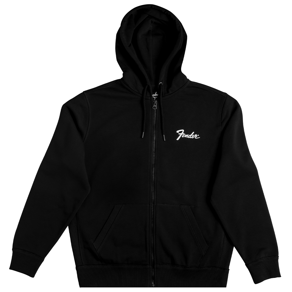 FENDER® Transition Logo Fermuarlı Siyah Hoodie