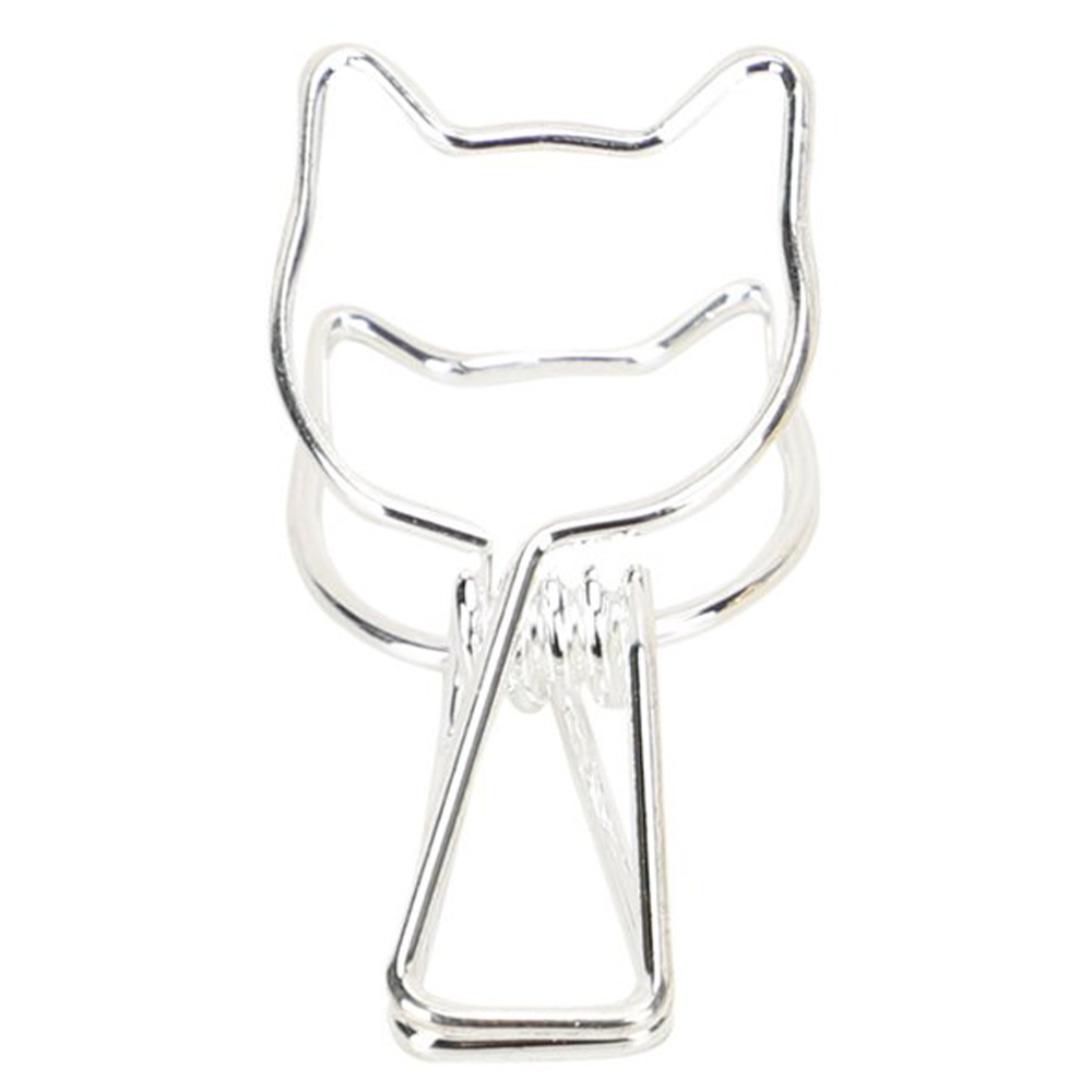 KAYIGO Tiny Paslanmaz Çelik Kedi Klips Altılı -Gümüş