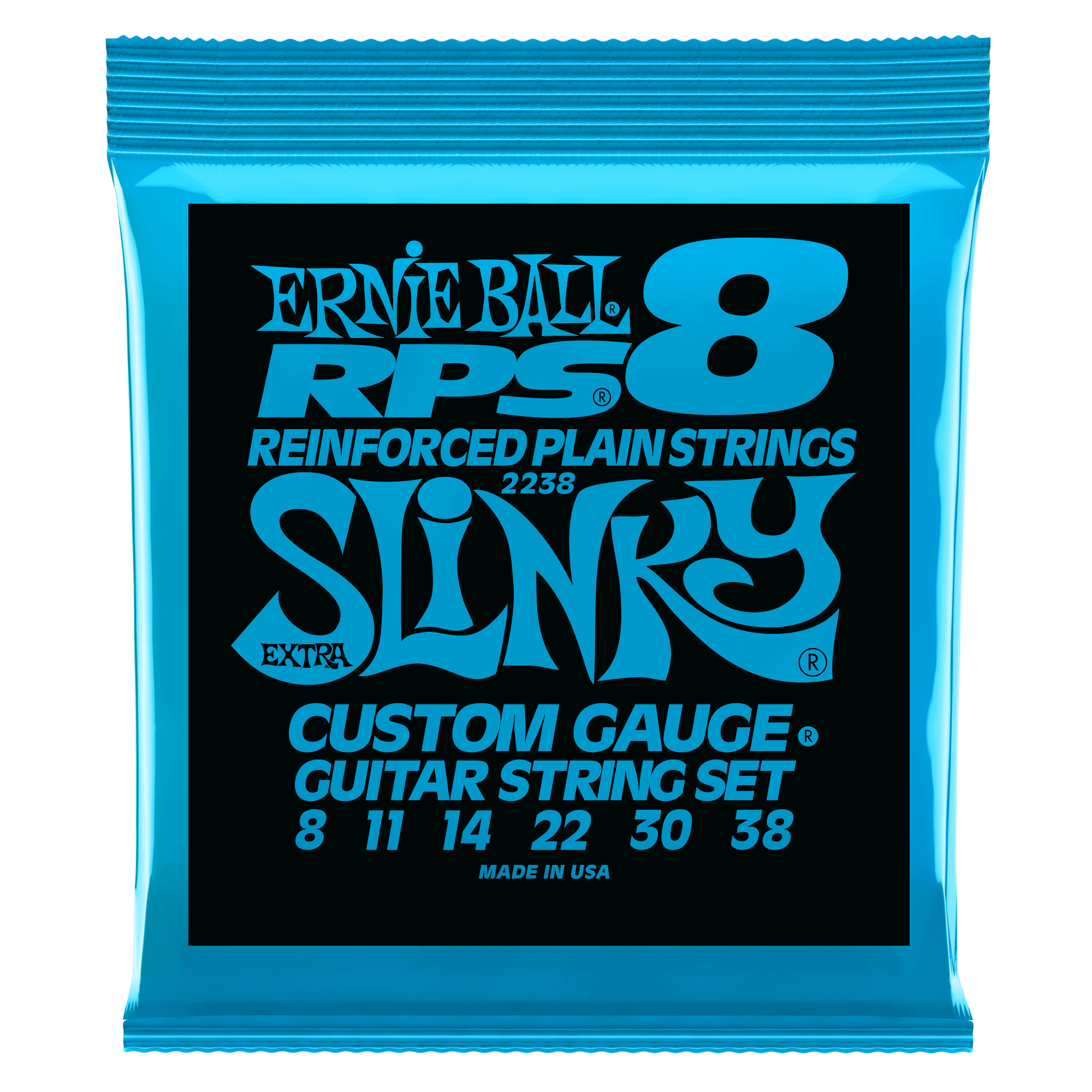 ERNIEBALL P02238 - Extra Slinky RPS Nickel Wound 8-38 Elektro Gitar Teli