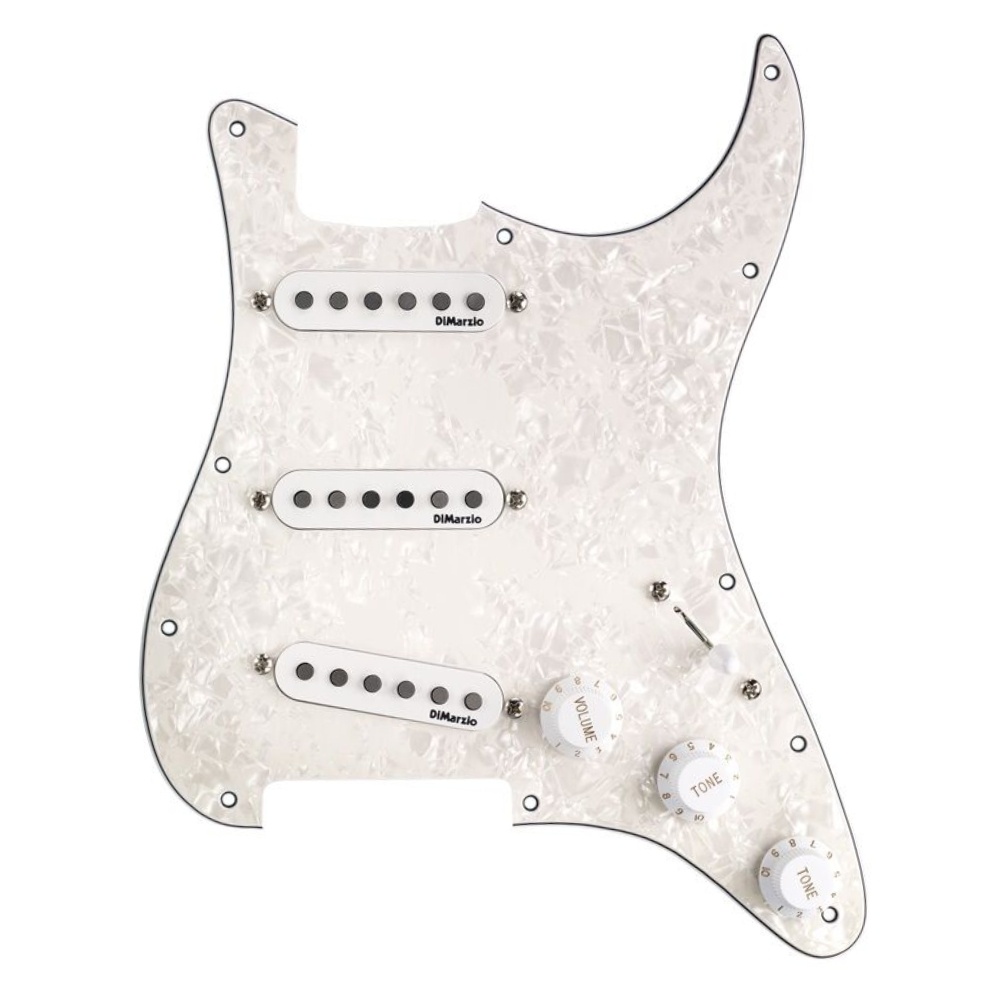 DiMarzio FG2108PWA10 Pickguard Pearl White Manyetik Seti