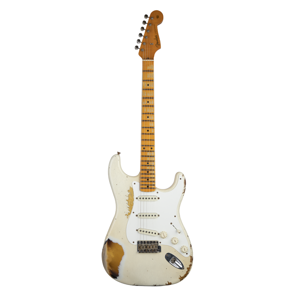 Fender Custom Shop S20 Limited Edition 1956 Stratocaster Heay Relic Ivory over 3 Tone Sunburst Elektro Gitar