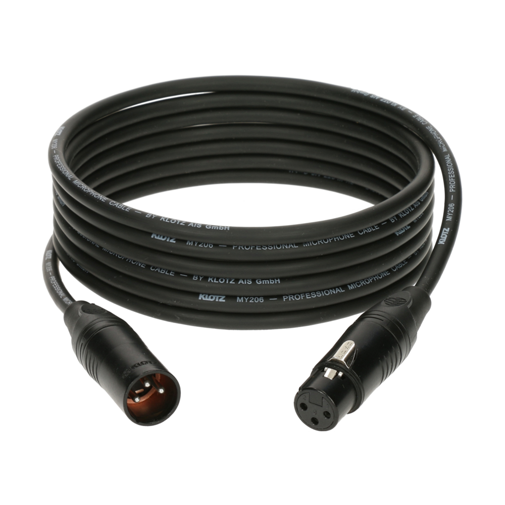 Klotz M1 MY206  Siyah 25mt XLR KLOTZ Uçlu Mikrofon Kablosu