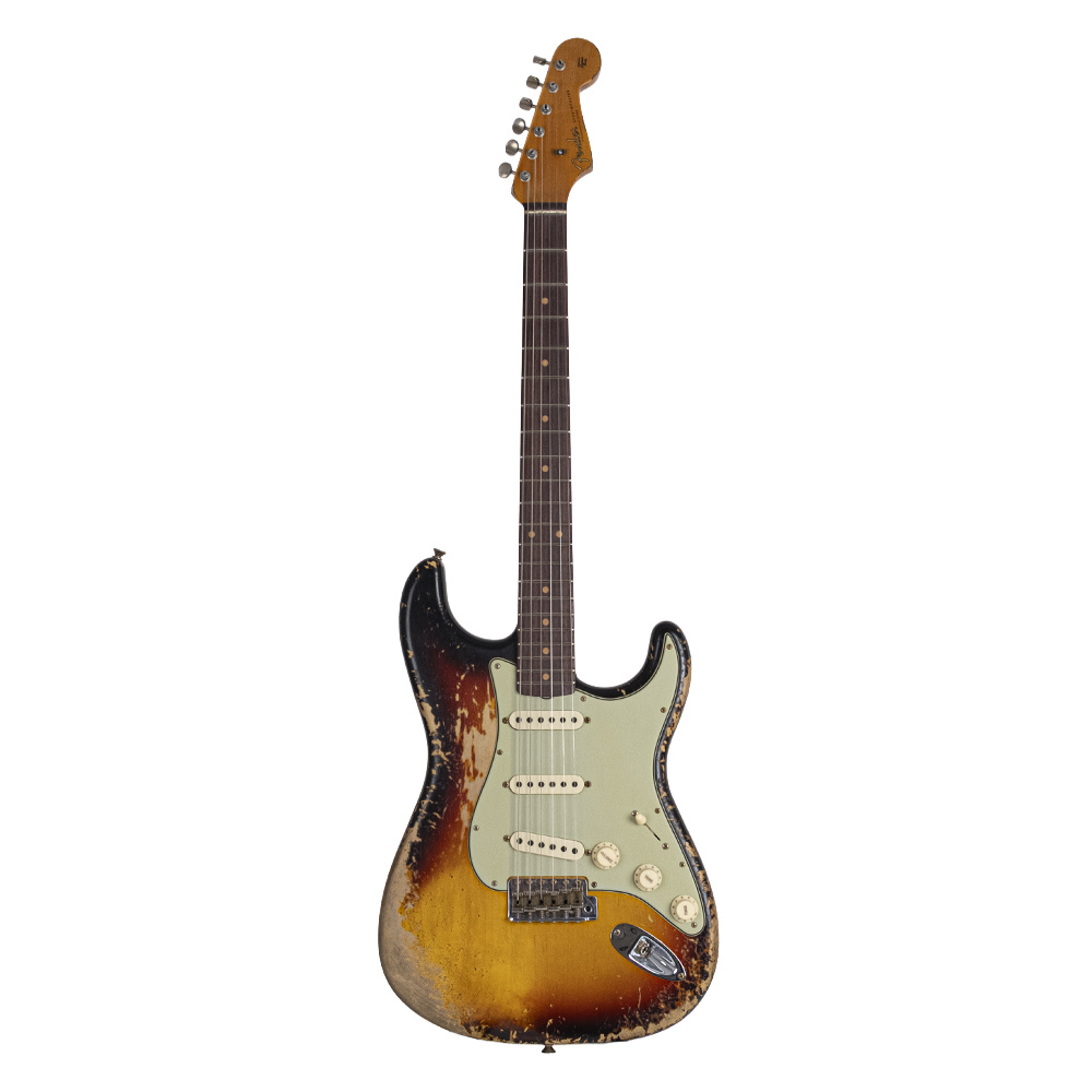 Fender Custom Shop Limited Edition 1961 Stratocaster Akçaağaç Klavye Super Heavy Relic Super Faded Aged 3 Ton Sunburst Elektro Gitar