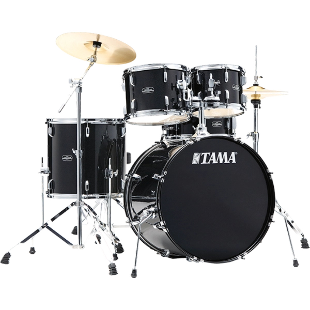 TAMA ST58H6C-BNS Stagestar Black Night Sparkle 5 Parça (18B/10T/12T/14F/14S) Zilli ve Aksamlı Akustik Davul Seti