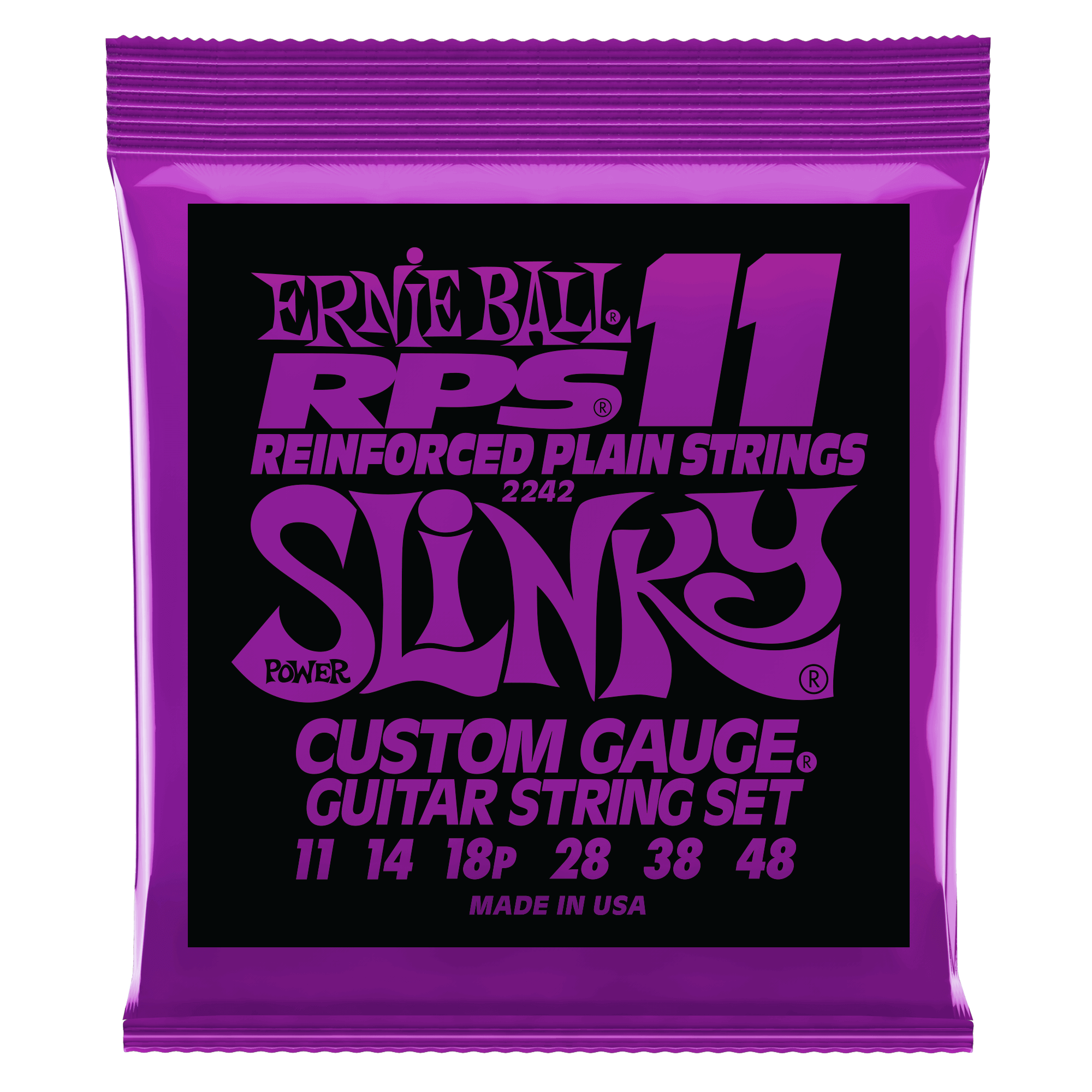 ERNIEBALL P02242 - Power Slinky RPS Nickel Wound 11-48 Elektro Gitar Teli