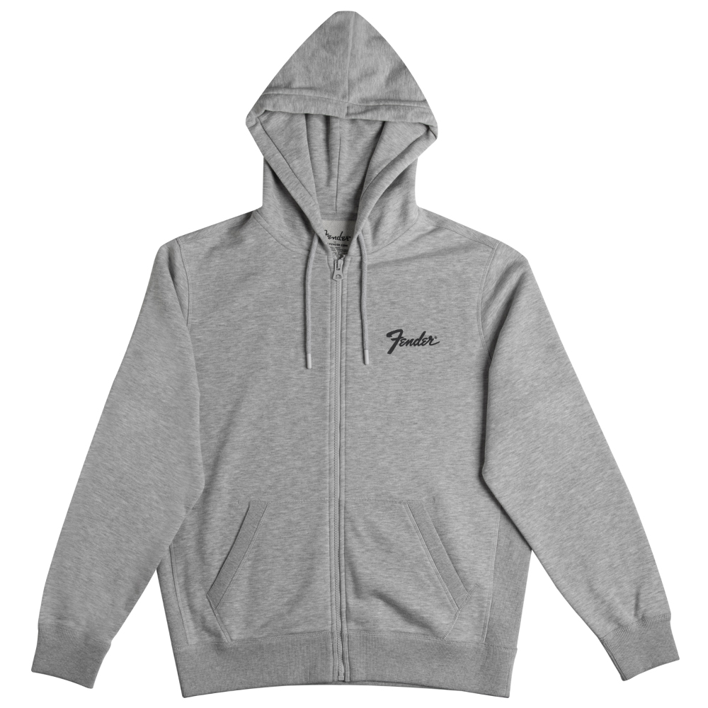 FENDER® Transition Logo Fermuarlı Gri Hoodie