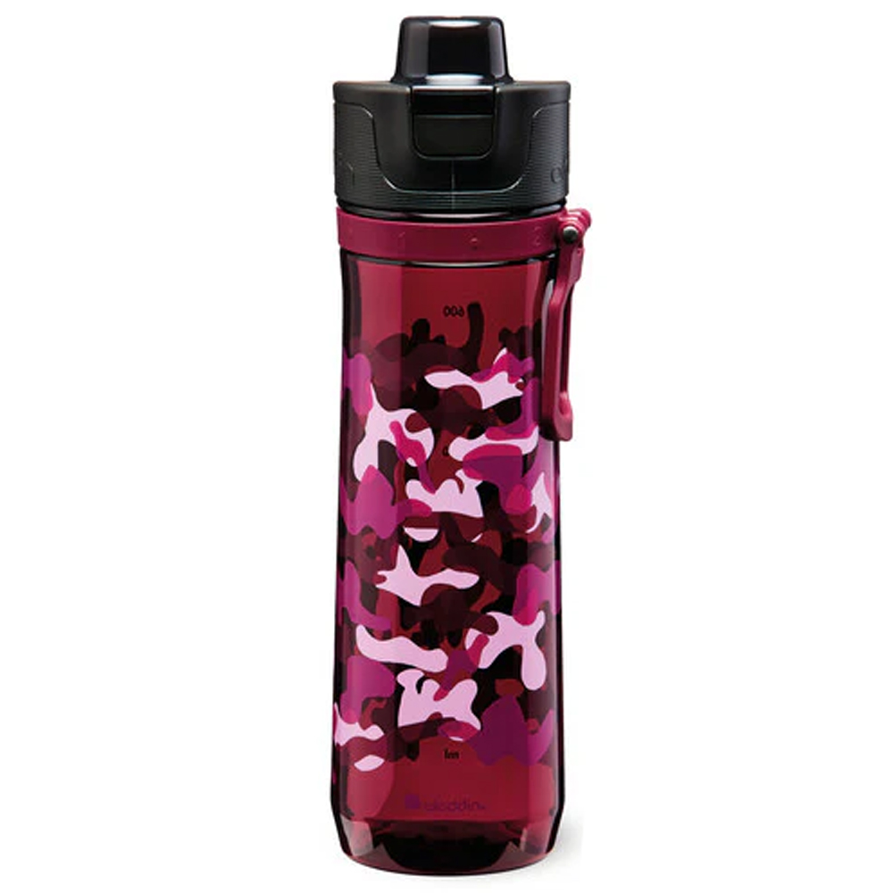 ALADDIN 0.8L Active Hydration Tracker Bottle - Ölçekli Matara - Burgundy Camo Print