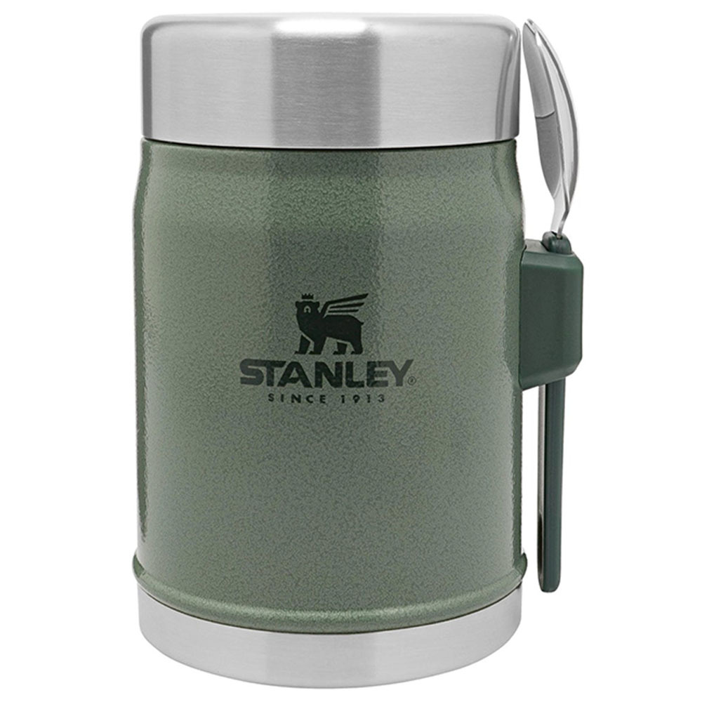 STANLEY 0.4L Classic Food Jar - Hammertone Green /Yeşil Kaşıklı Yemek Termosu
