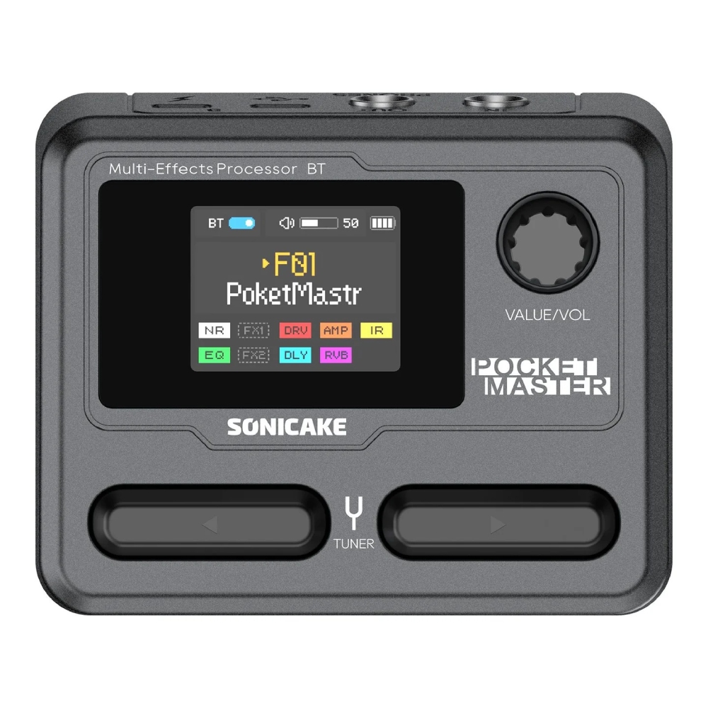 Sonicake Pocket Master Siyah Gitar Efekt Prosesörü