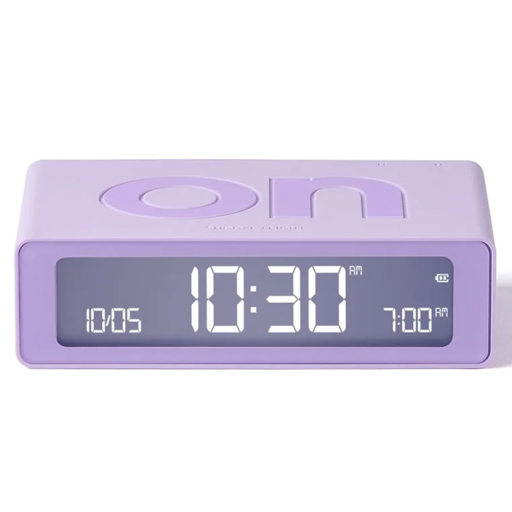 LEXON Flip Mini Şarj Edilebilir Alarm Saat Lila