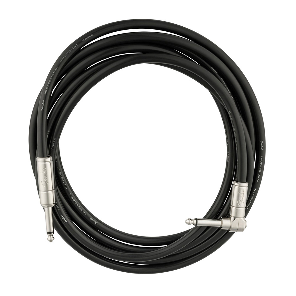 Fender Professional Kill Switch Düz/L Uç 4.5 Metre Siyah Enstrüman Kablosu