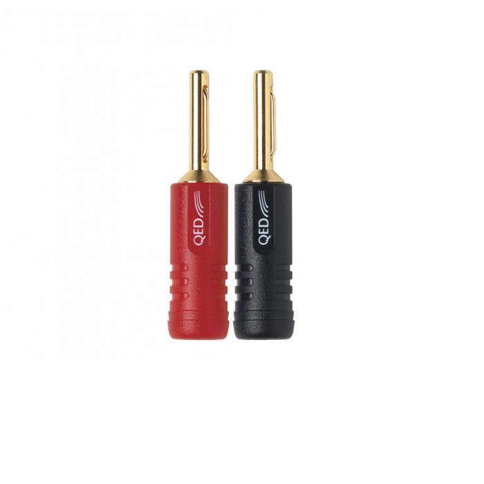 Qe1870 Qed Screwloc 4mm Gold 2'li Set Banana Konnektör (1 Kırmızı + 1 Siyah)